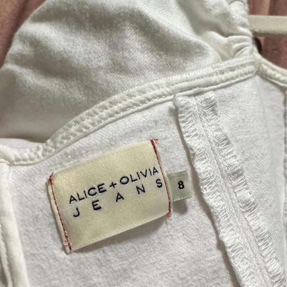Alice + Olivia Jeans Mimi Puff Sleeve Denim Mini Dress - Picture 4 of 4
